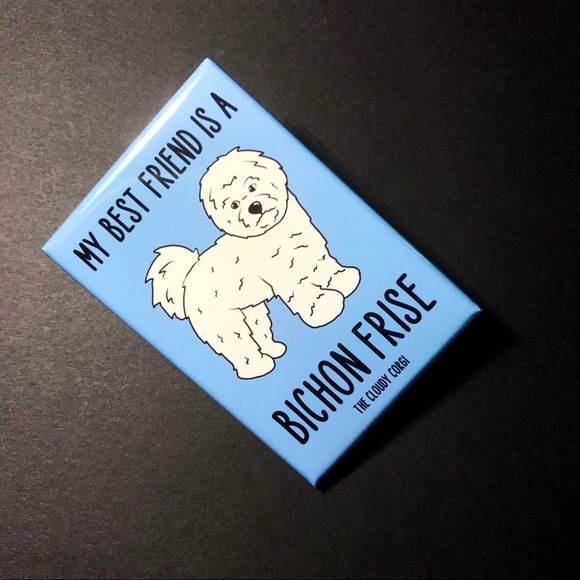 Bichon Frise Magnet Handmade Dog Gifts & Decor - Picture 2 of 6
